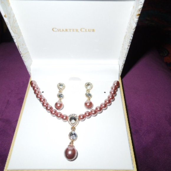 NIB Charter Club Necklace & Earring Set - Picture 10 of 10